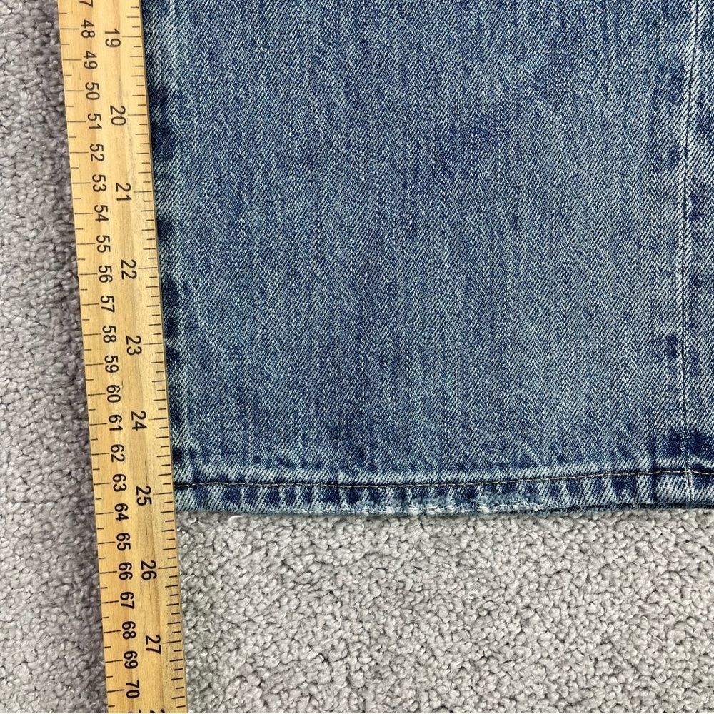 Pistola Distressed Straight Leg Jeans Womens 27 Button Fly Cropped Denim - Picture 12 of 14